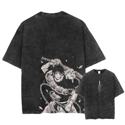 Anime Motiv Jujutsu Kaisen Washed Vintage T-Shirt Herren Ver. 1