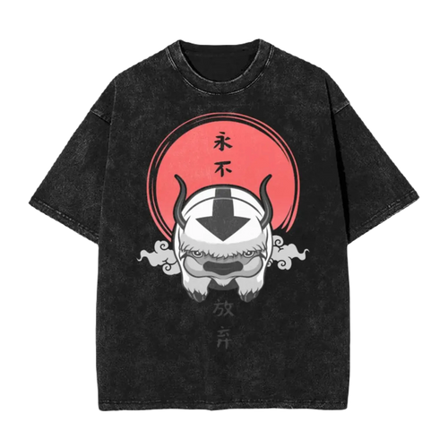 Anime Motiv Washed Vintage Tee "Avatar The Last Airbender Appa"