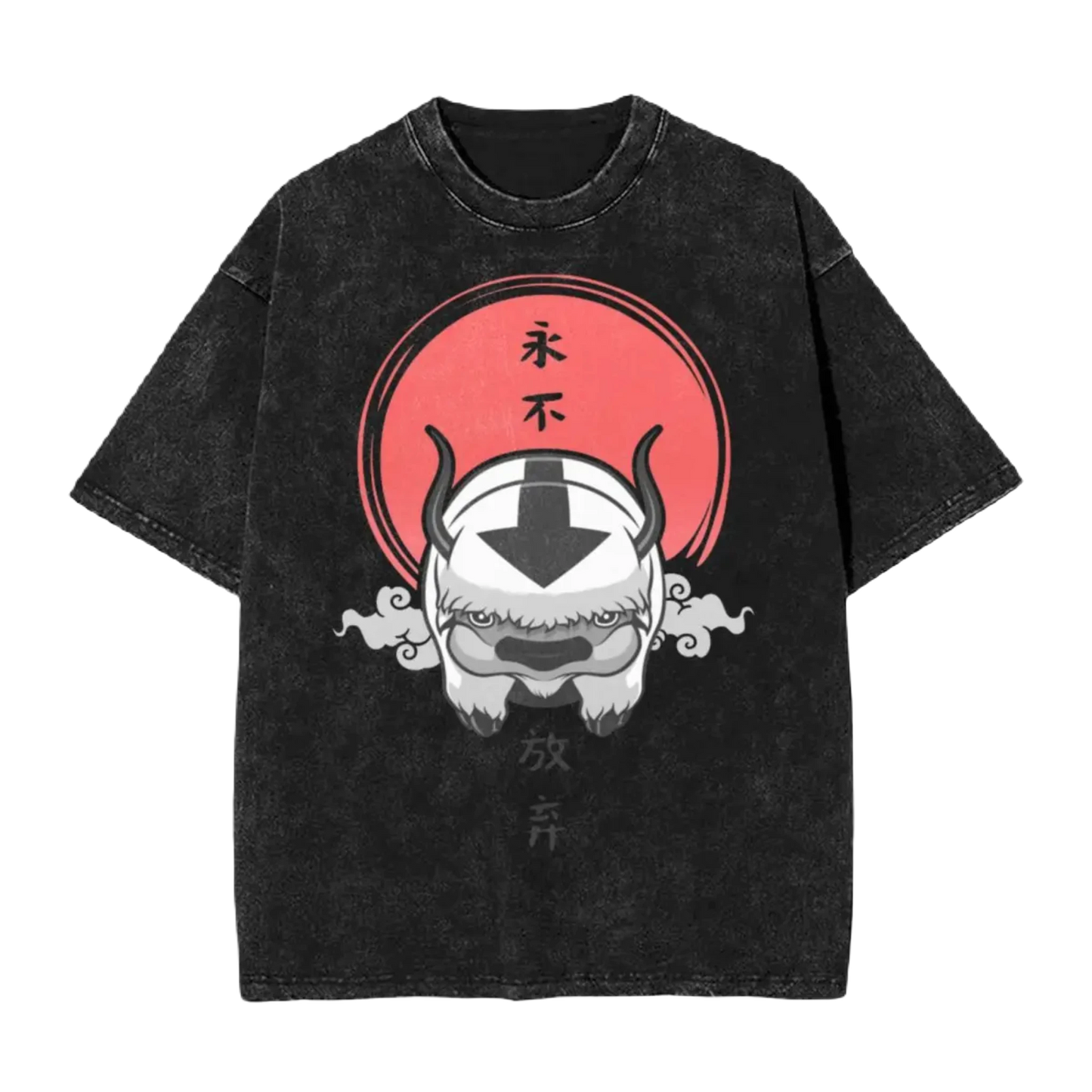Anime Motiv Washed Vintage Tee "Avatar The Last Airbender Appa"