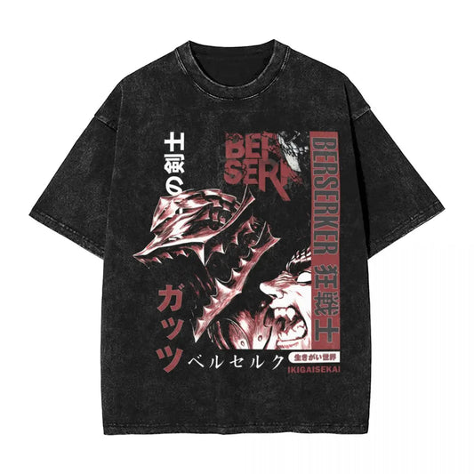 Berserk Guts Washed Vintage T-Shirt Herren - Berserker