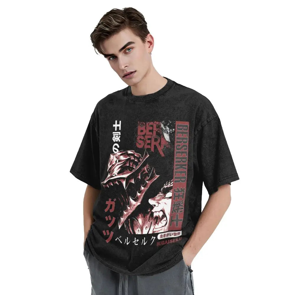 Berserk Guts Washed Vintage T-Shirt Herren - Berserker