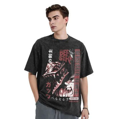 Berserk Guts Washed Vintage T-Shirt Herren - Berserker