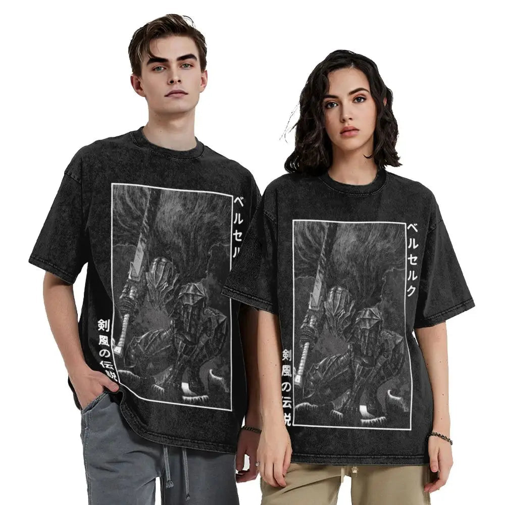 Berserk Guts Washed Vintage T-Shirt Herren - Berserker