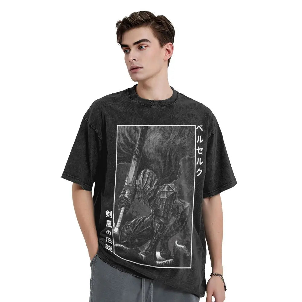 Berserk Guts Washed Vintage T-Shirt Herren - Berserker