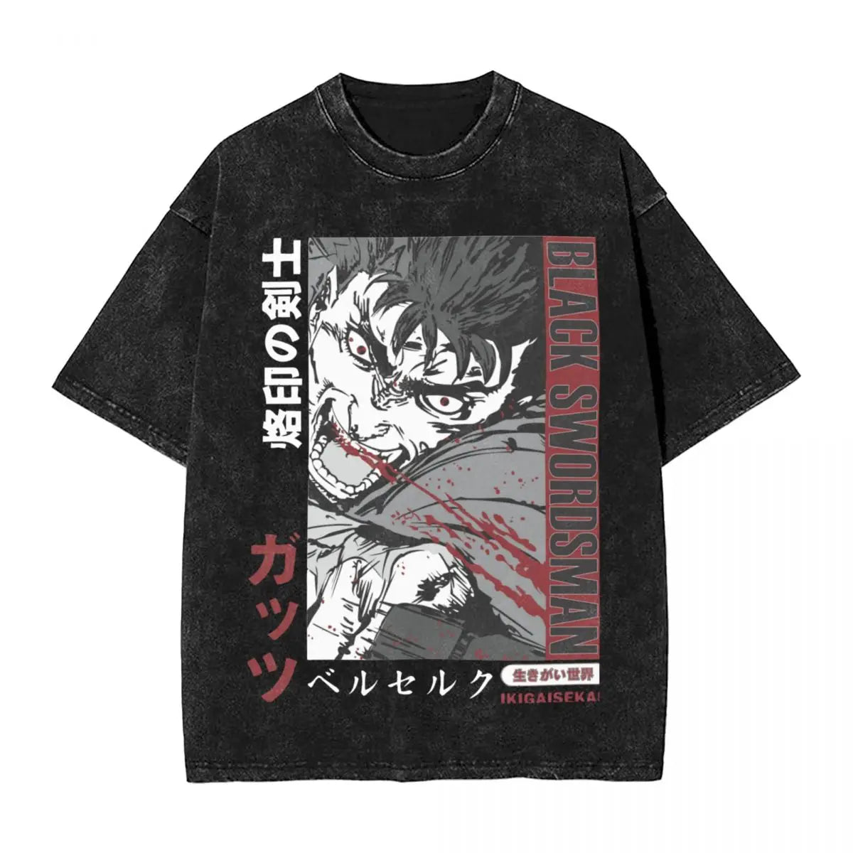 Berserk Guts Washed Vintage T-Shirt Herren - Berserker