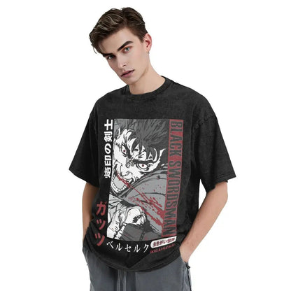 Berserk Guts Washed Vintage T-Shirt Herren - Berserker