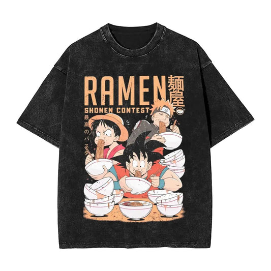 Dragon Ball - SonGoku Manga Anime Motiv Washed Vintage T-Shirt Herren