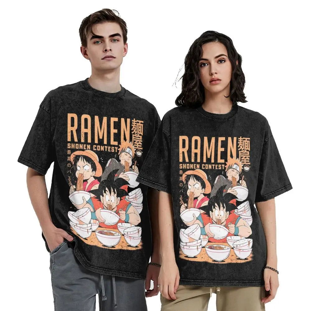 Dragon Ball - SonGoku Manga Anime Motiv Washed Vintage T-Shirt Herren