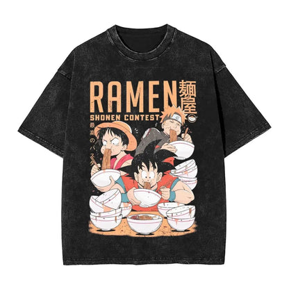 Dragon Ball - SonGoku Manga Anime Motiv Washed Vintage T-Shirt Herren