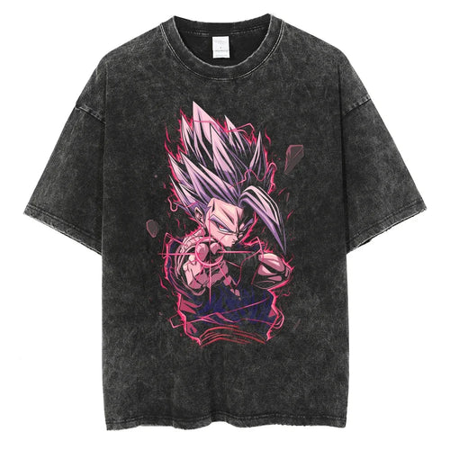 Dragon Ball T-Shirt Herren- Goku Anime Motiv Streetwear - Oversized Washed  Vintage Ver. Limited