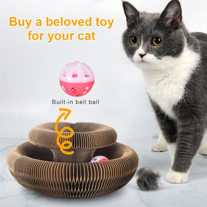 Flexible Cat Scratcher Toy with Bell Ball