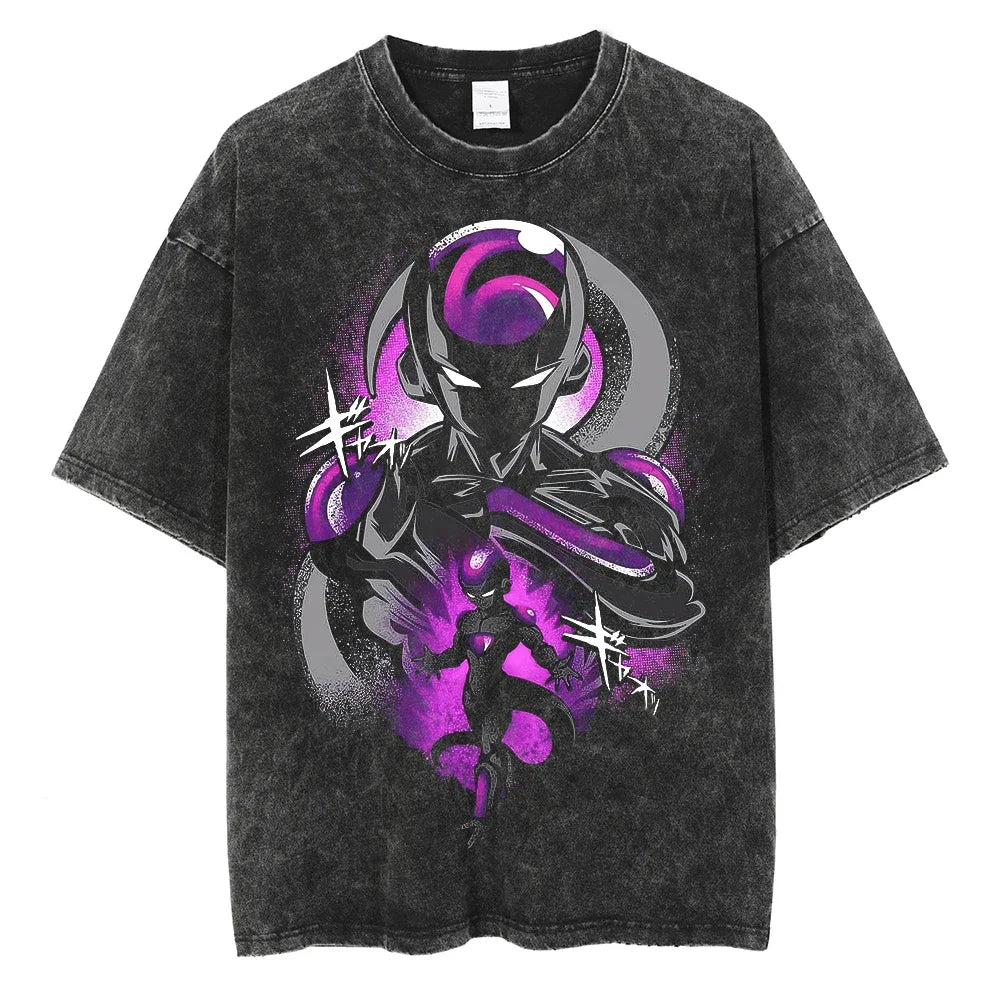 Frieza Dragon Ball T-Shirt Herren - Anime Motiv Streetwear - Oversized Washed Vintage - Limited Version