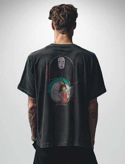 2-seitiges Vintage-T-Shirt „Spirited Away“