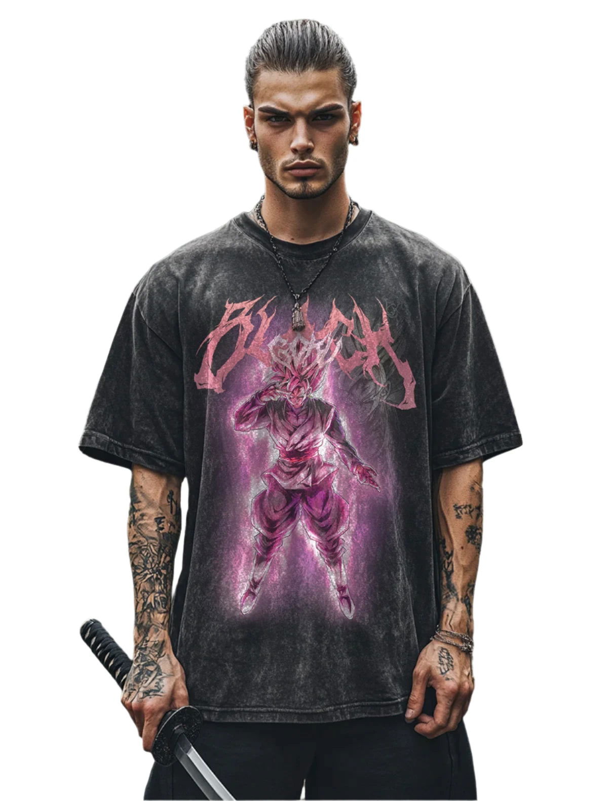 Goku Black Dragon Ball Washed Vintage Oversize T-Shirt Herren - Anime Motiv Streetwear