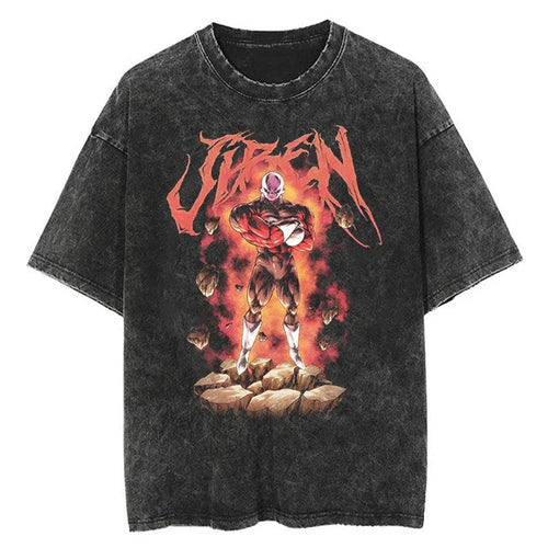 Jiren Dragon Ball Washed Vintage Oversize T-Shirt Herren - Anime Motiv Streetwear