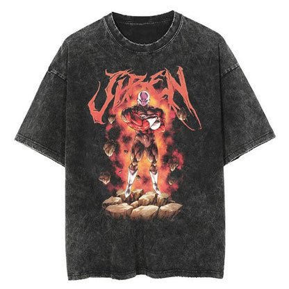 Jiren Dragon Ball Washed Vintage Oversize T-Shirt Herren - Anime Motiv Streetwear