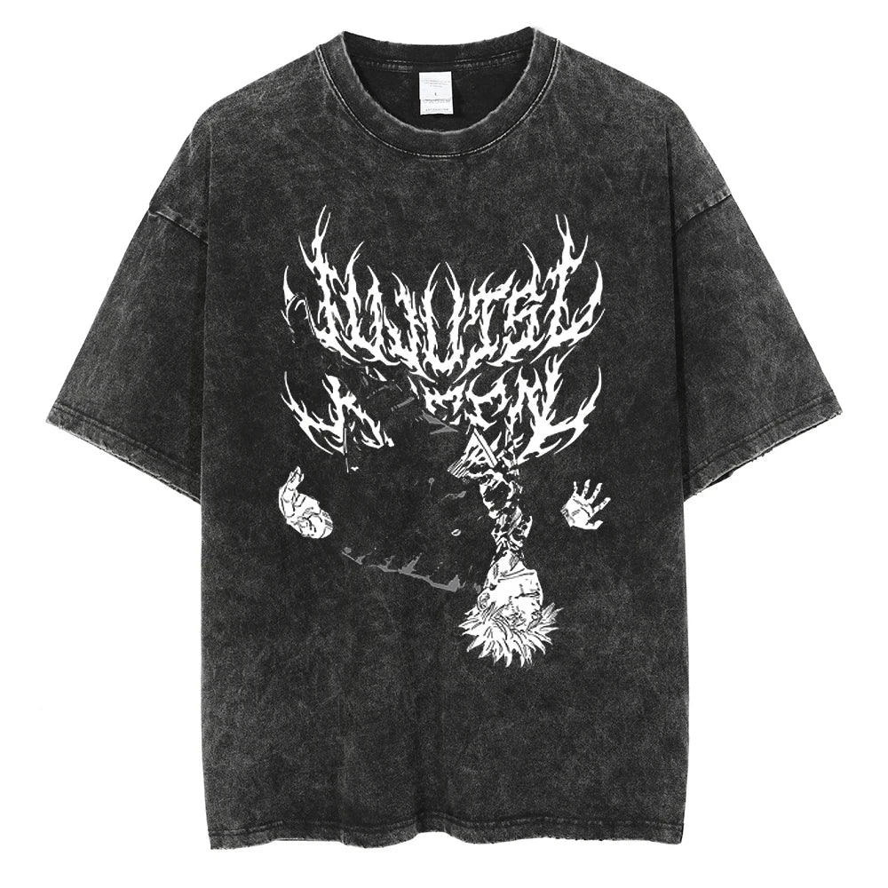Legacy Baki The Grappler - Anime Motiv Washed Streetwear T-Shirt Herren Ver. Limited