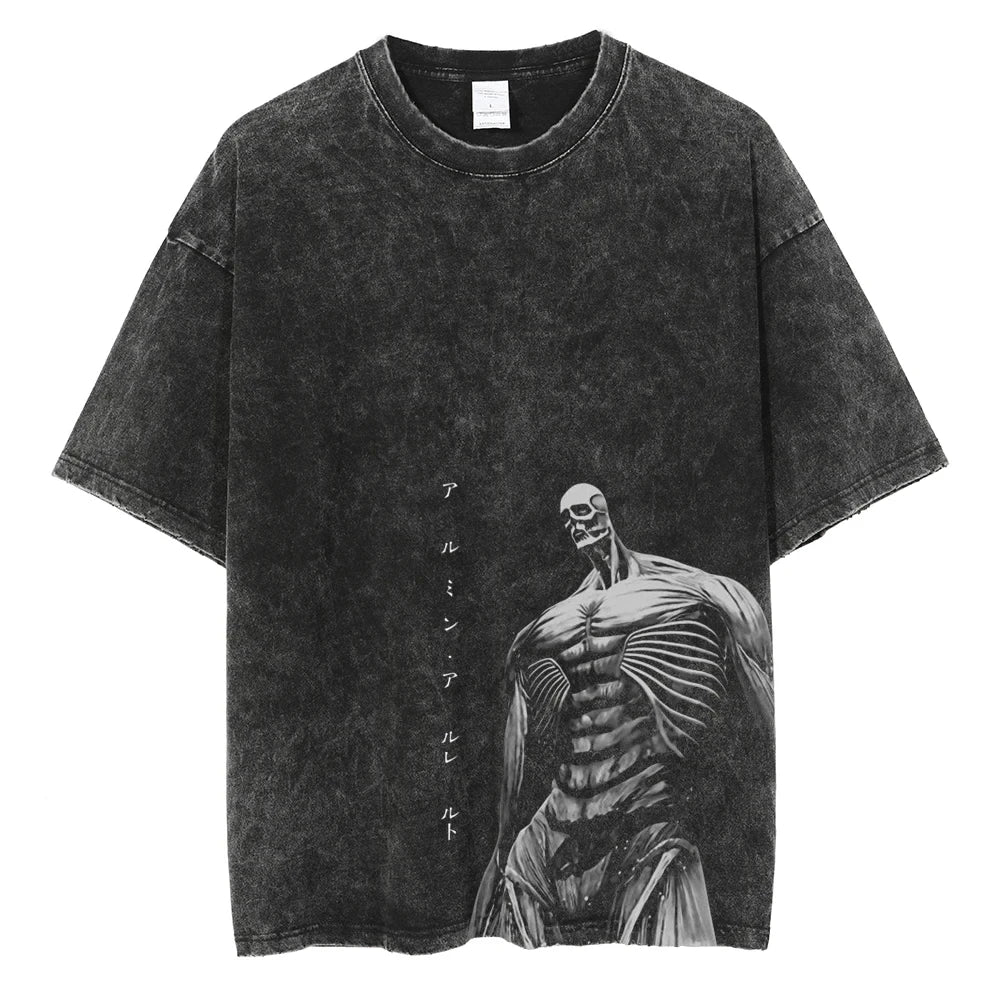 Legacy Baki The Grappler - Anime Motiv Washed Streetwear T-Shirt Herren Ver. Limited