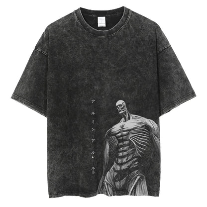 Legacy Baki The Grappler - Anime Motiv Washed Streetwear T-Shirt Herren Ver. Limited