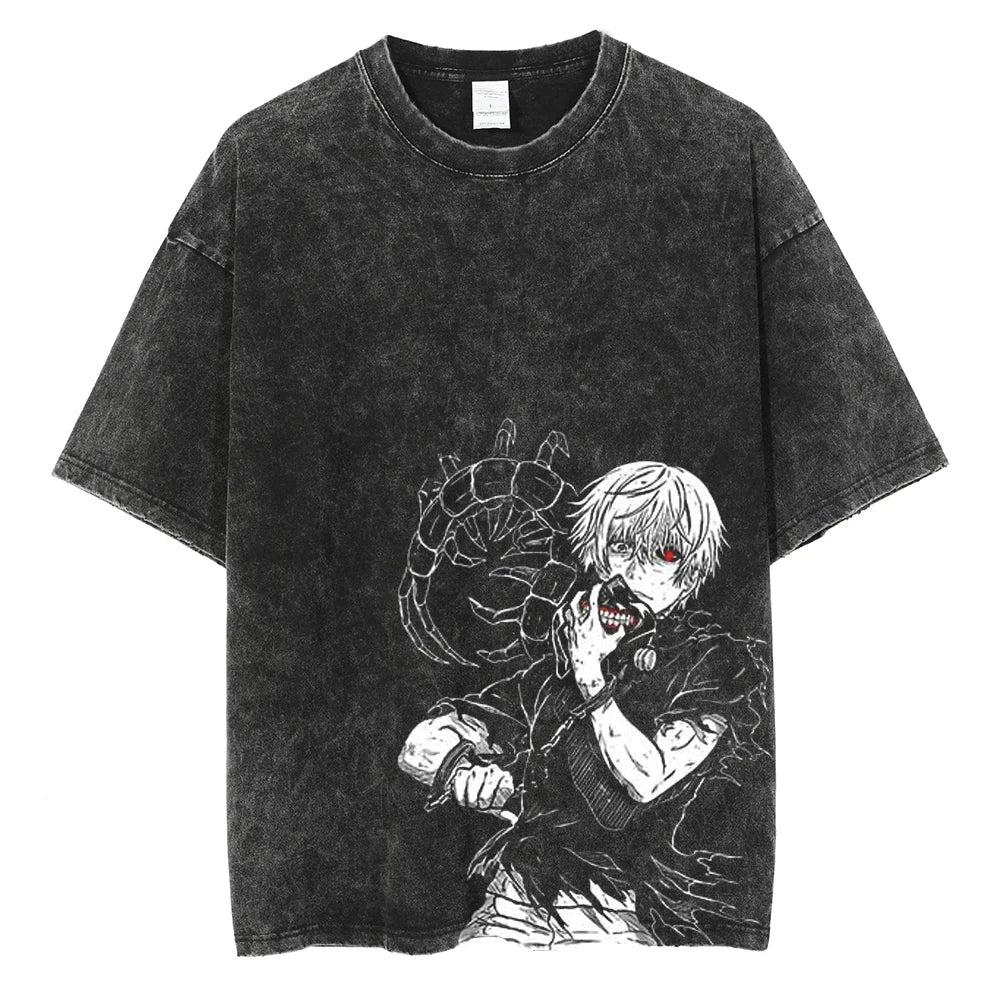Legacy Baki The Grappler - Anime Motiv Washed Streetwear T-Shirt Herren Ver. Limited