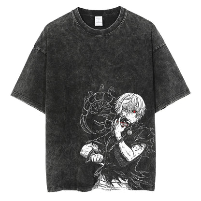 Legacy Baki The Grappler - Anime Motiv Washed Streetwear T-Shirt Herren Ver. Limited