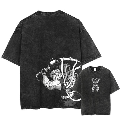 Legacy Baki The Grappler - Anime Motiv Washed Streetwear T-Shirt Herren Ver. Limited