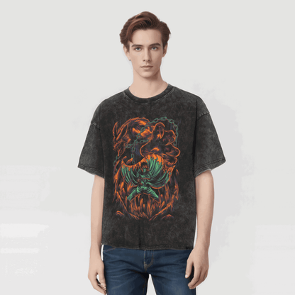 Minato Naruto T-shirt - Anime Motiv Streetwear Harajuku - Washed Vintage