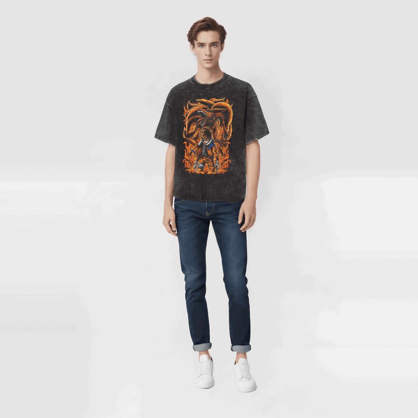 Naruto T-shirt - Anime Motiv Streetwear Harajuku - Washed Vintage Ver. Limited