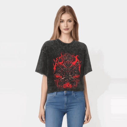 Naruto T-shirt - Itachi Uchiha Anime Motiv Streetwear Harajuku - Washed Vintage
