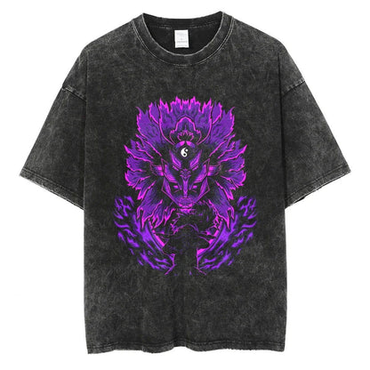 Naruto T-shirt Anime Motiv Streetwear Harajuku - Washed Vintage