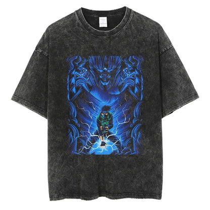 Naruto Washed Vintage T-shirt - Anime Motiv Streetwear Harajuku Ver. 3