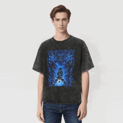 Naruto Washed Vintage T-shirt - Anime Motiv Streetwear Harajuku Ver. 3