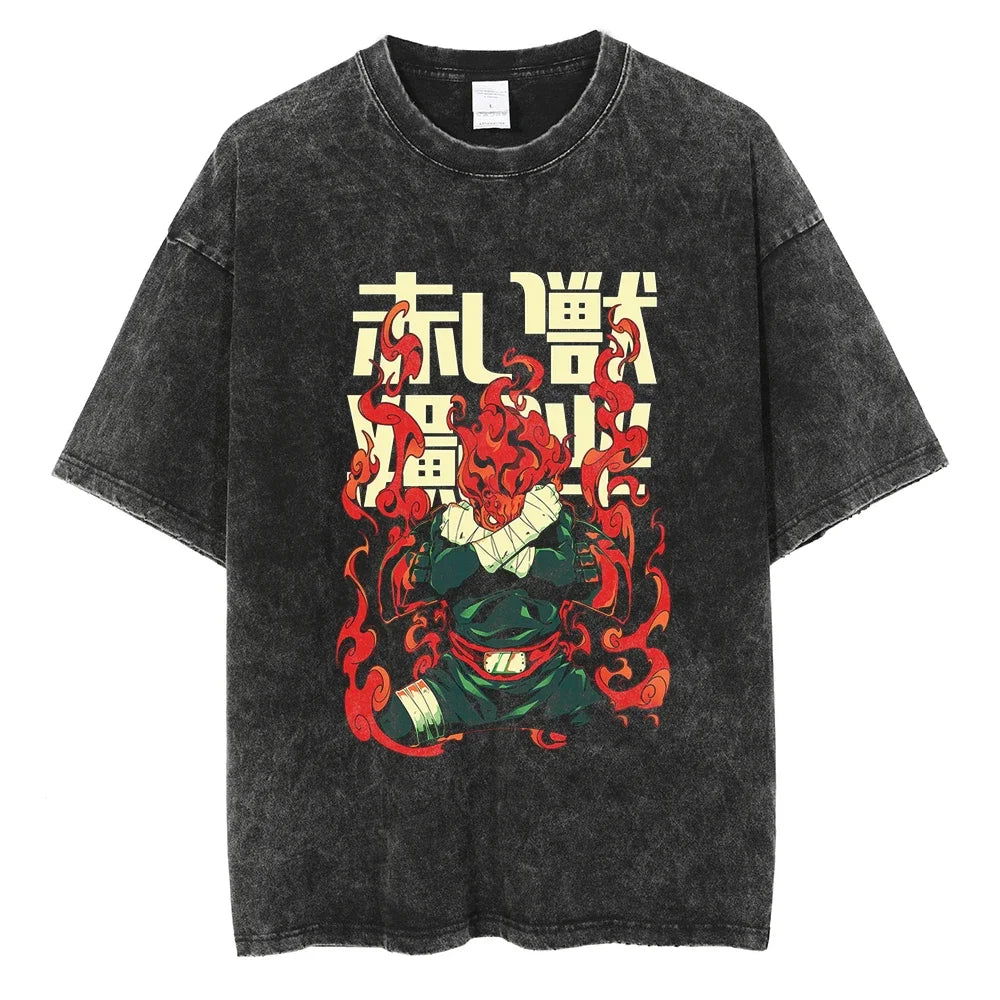 Naruto Washed Vintage Tee - Anime Motiv Streetwear Harajuku