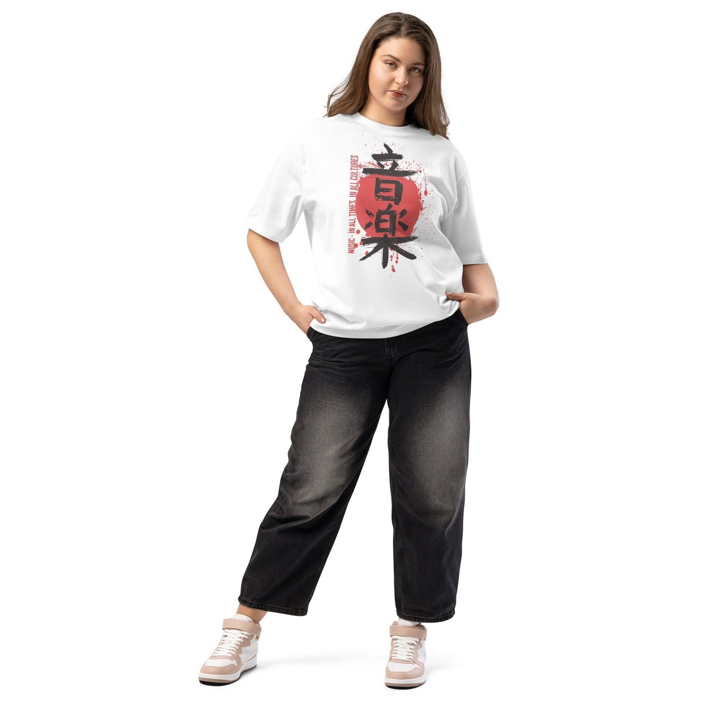Oversized Heavyweight T-Shirt Herren - Kanji Music