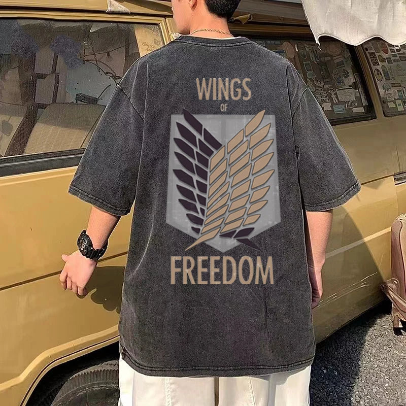Wings of Freedom Vintage T-Shirt Herren