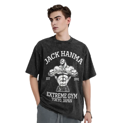 Anime Motiv Washed Vintage Tee - Jack Hanma
