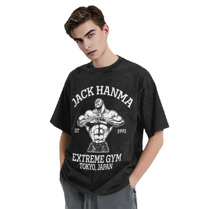 Anime Motiv Washed Vintage Tee - Jack Hanma