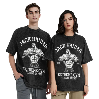 Anime Motiv Washed Vintage Tee - Jack Hanma