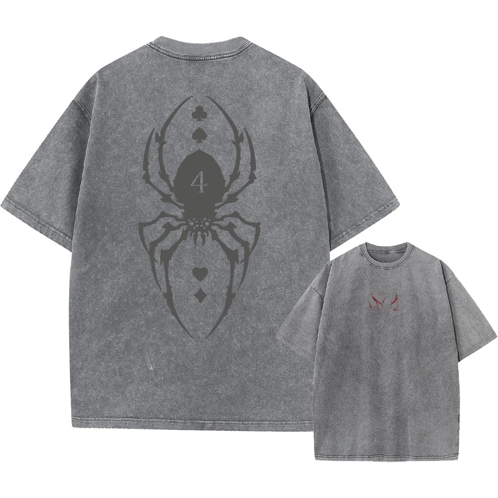 Xhunter Hisoka Phantom T-Shirt Herren - Anime Motiv Washed Vintage
