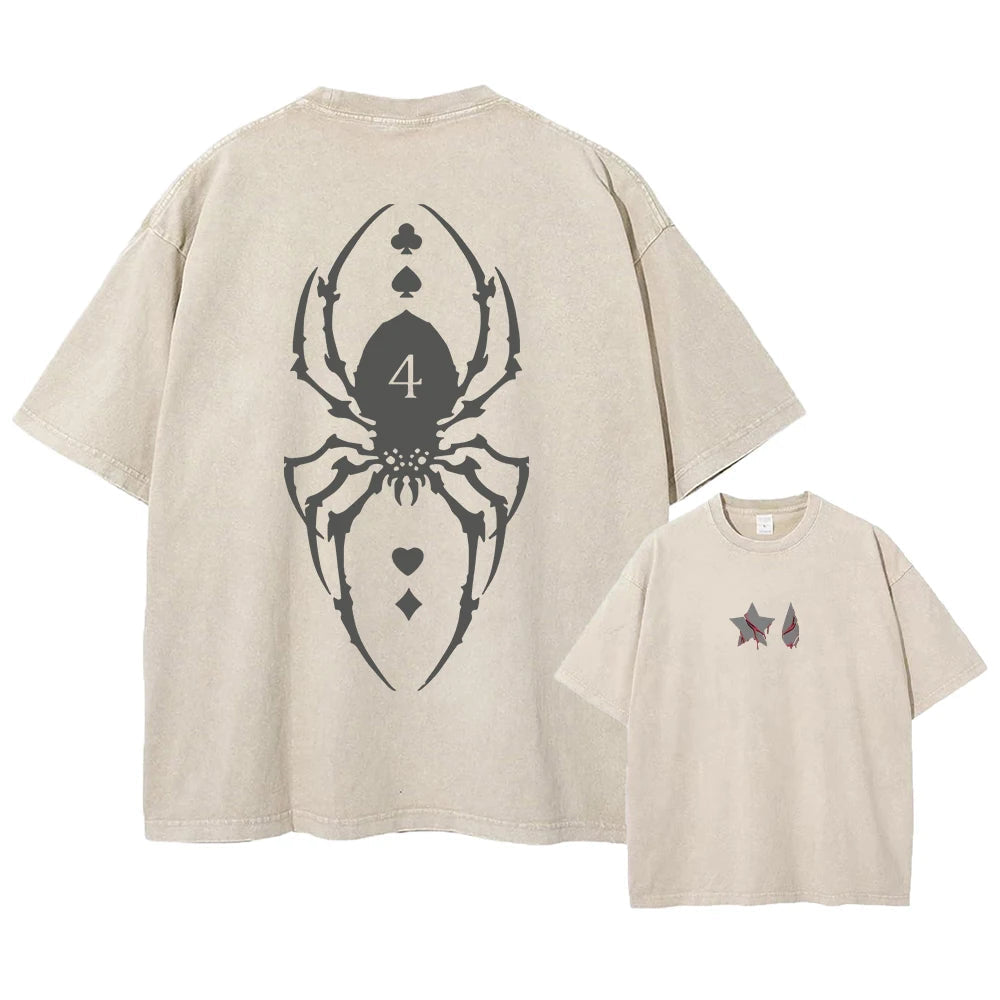 Xhunter Hisoka Phantom T-Shirt Herren - Anime Motiv Washed Vintage