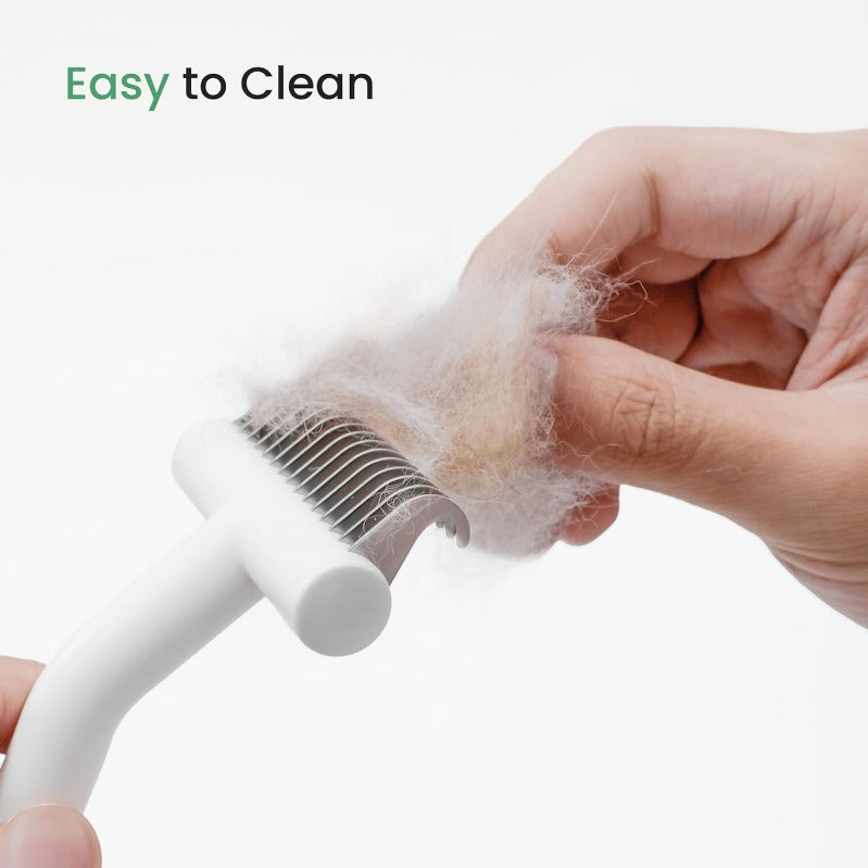 Pet Shedding & Grooming Brush with Skin-Safe Blades