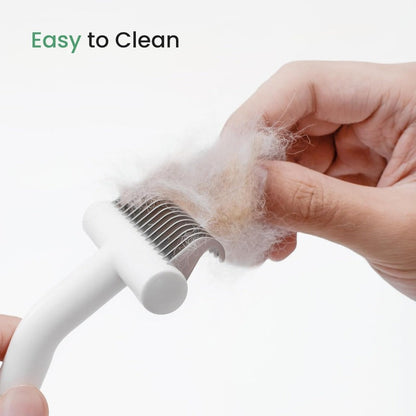 Pet Shedding & Grooming Brush with Skin-Safe Blades