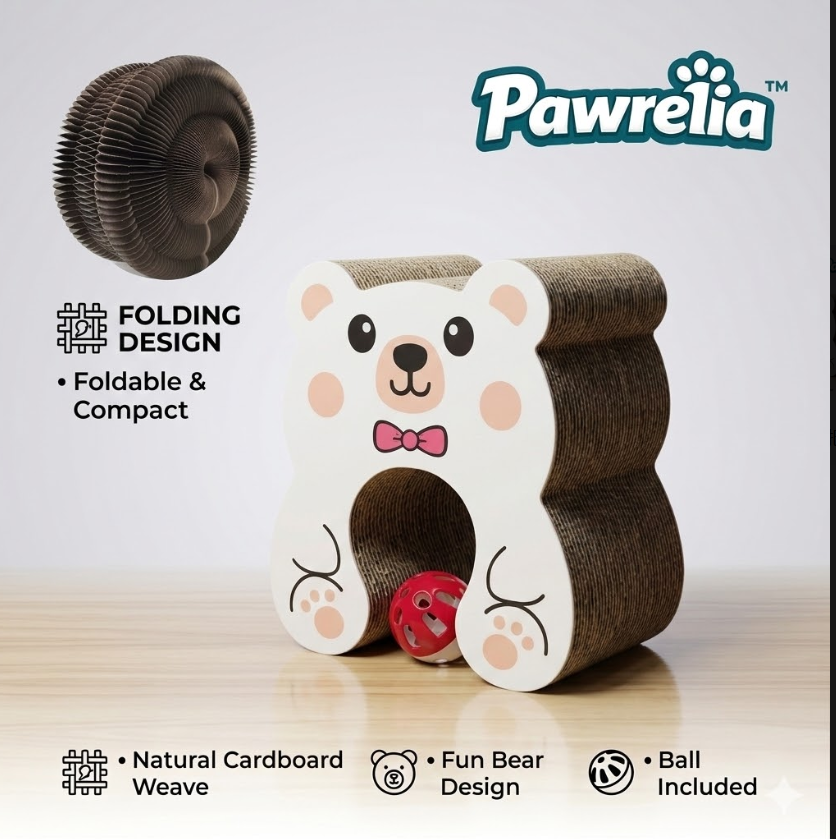 Flexible Cat Scratcher Toy with Bell Ball