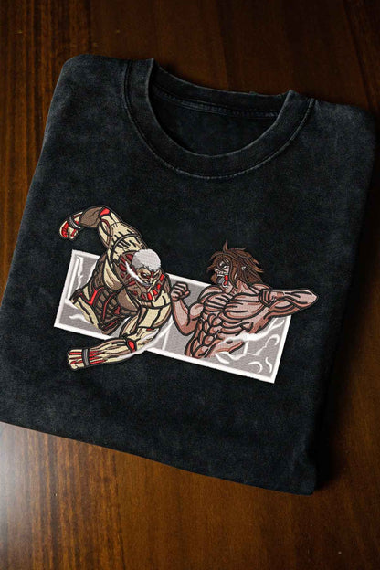 Titan Strike Stickerei-T-Shirt