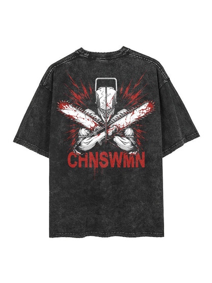 Denji Violence 2-seitiges Vintage-T-Shirt